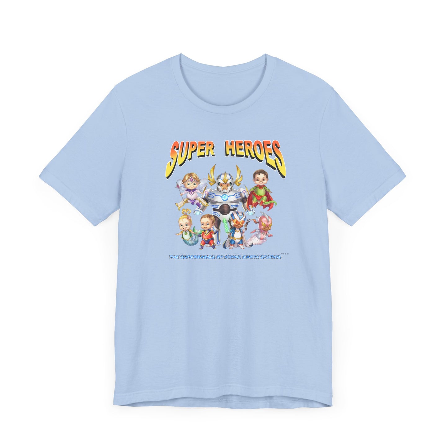 SUPER HEROES  - The Superbabies by ICONIC EARTH STUDIOS - Adult Unisex Jersey Short Sleeve Tee (USA)