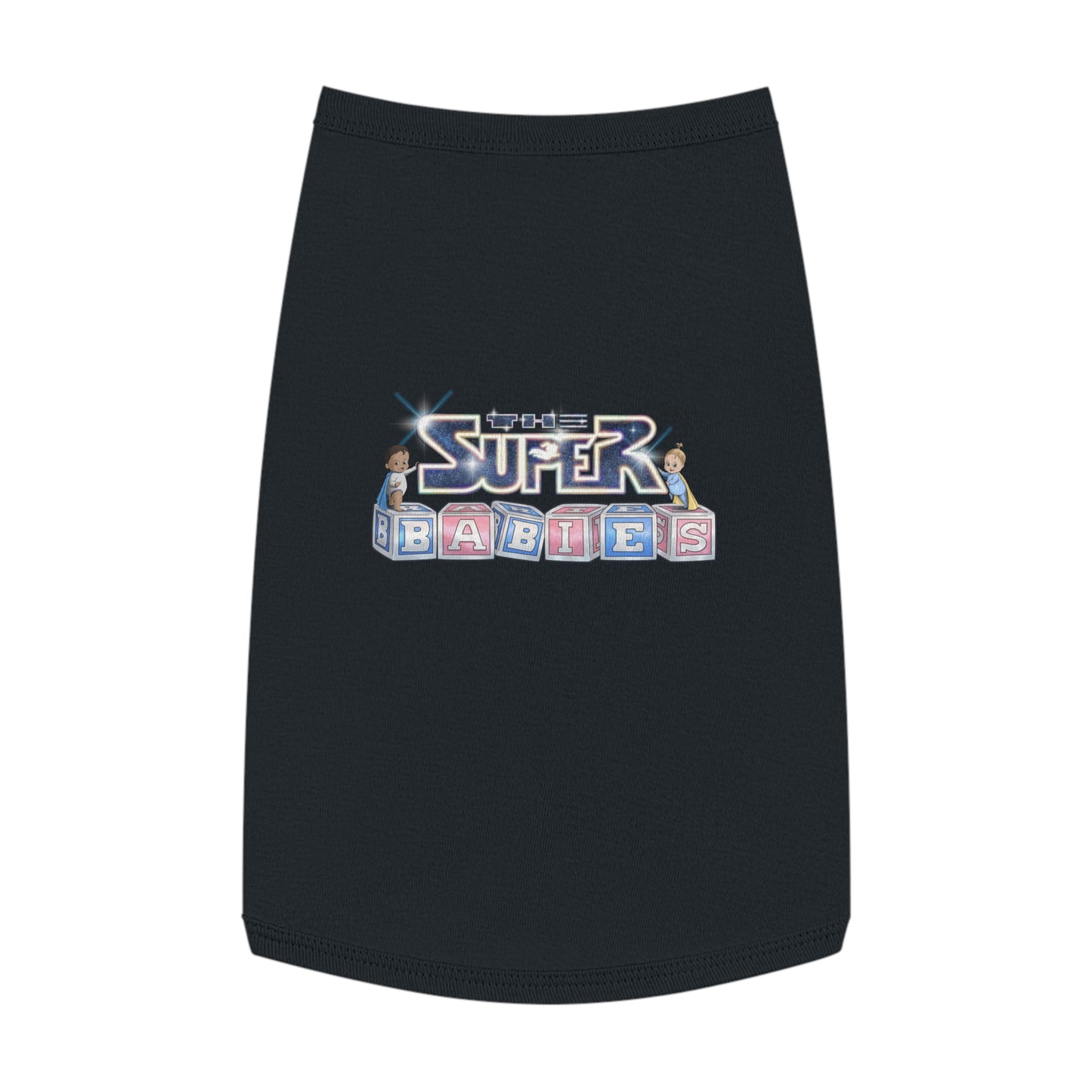 Cute Pet Tank Top with 'Super Babies' Design, Funny Dog Shirt, Pet Apparel, Summer Wear, Pawtastic Gift for Pet Lovers