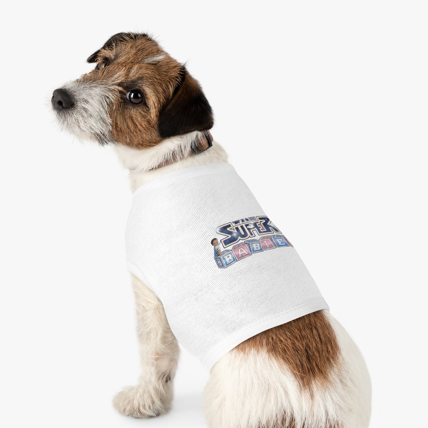Cute Pet Tank Top with 'Super Babies' Design, Funny Dog Shirt, Pet Apparel, Summer Wear, Pawtastic Gift for Pet Lovers