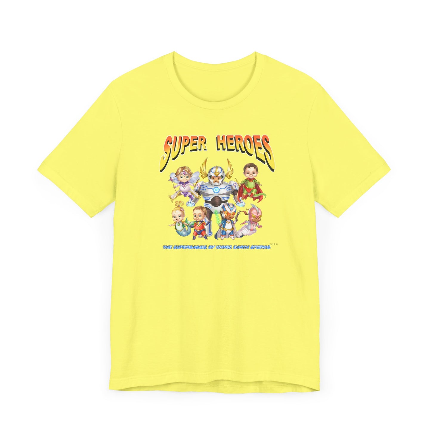 SUPER HEROES  - The Superbabies by ICONIC EARTH STUDIOS - Adult Unisex Jersey Short Sleeve Tee (USA)