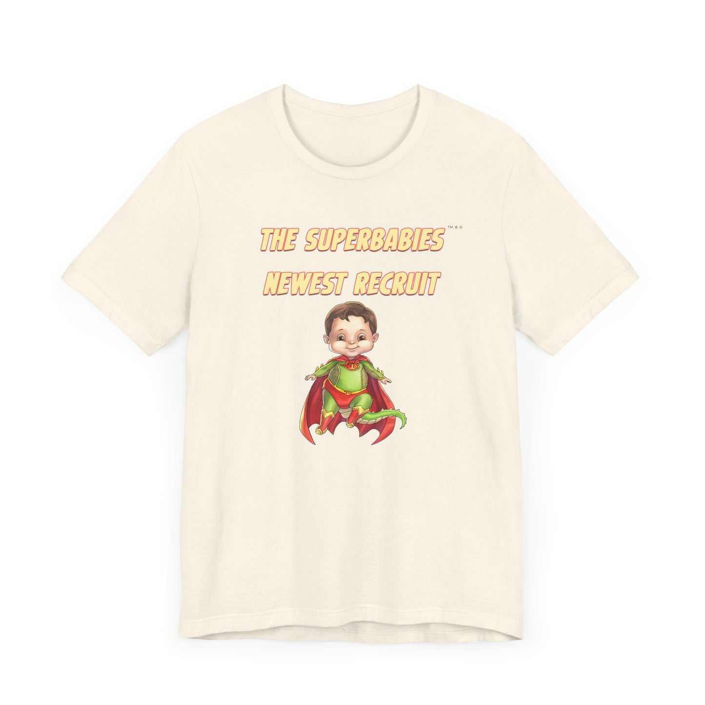 SUPERBABIES NEWEST RECRUIT (Dragon)- ICONIC EARTH STUDIOS Adult Unisex Jersey . Short Sleeve Tee (USA)