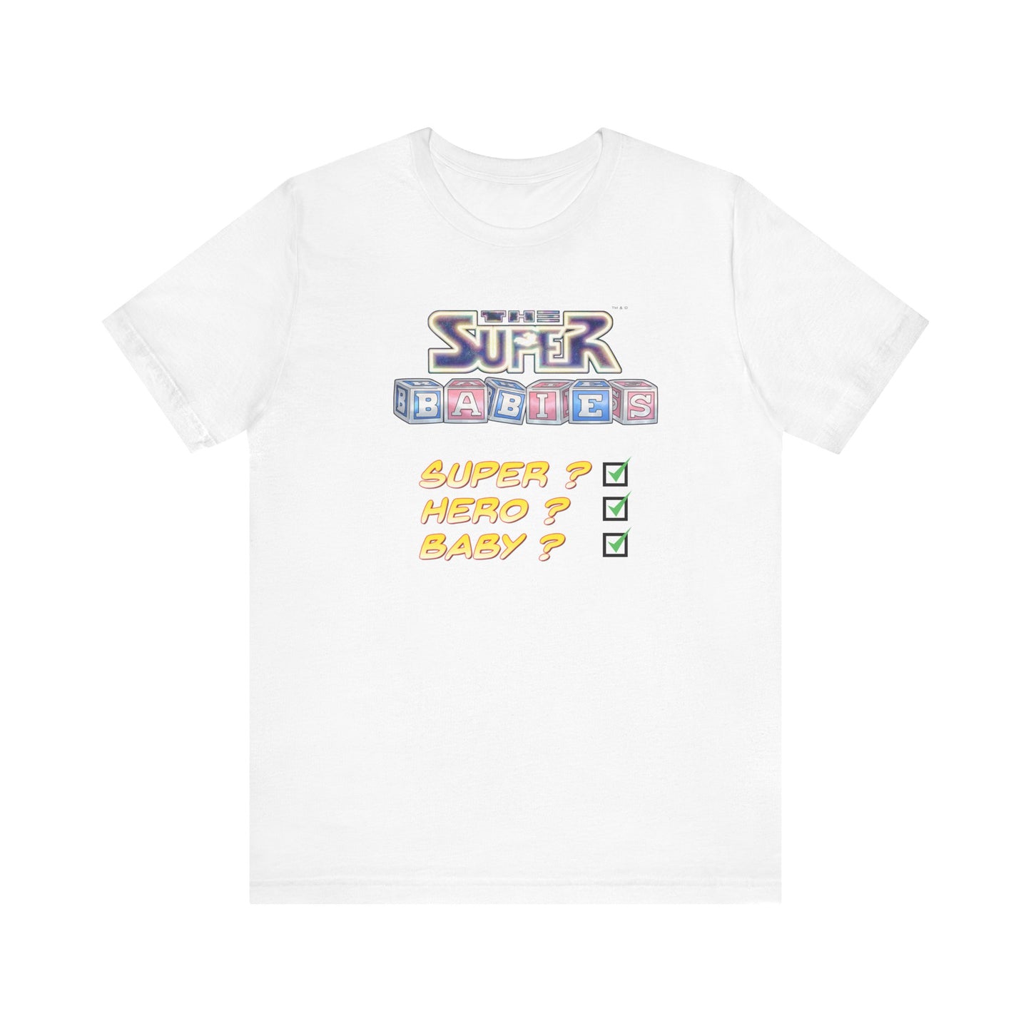 TICK BOX - THE SUPERBABIES by Iconic Earth Studios - Adult Unisex Jersey Short Sleeve Tee (USA)