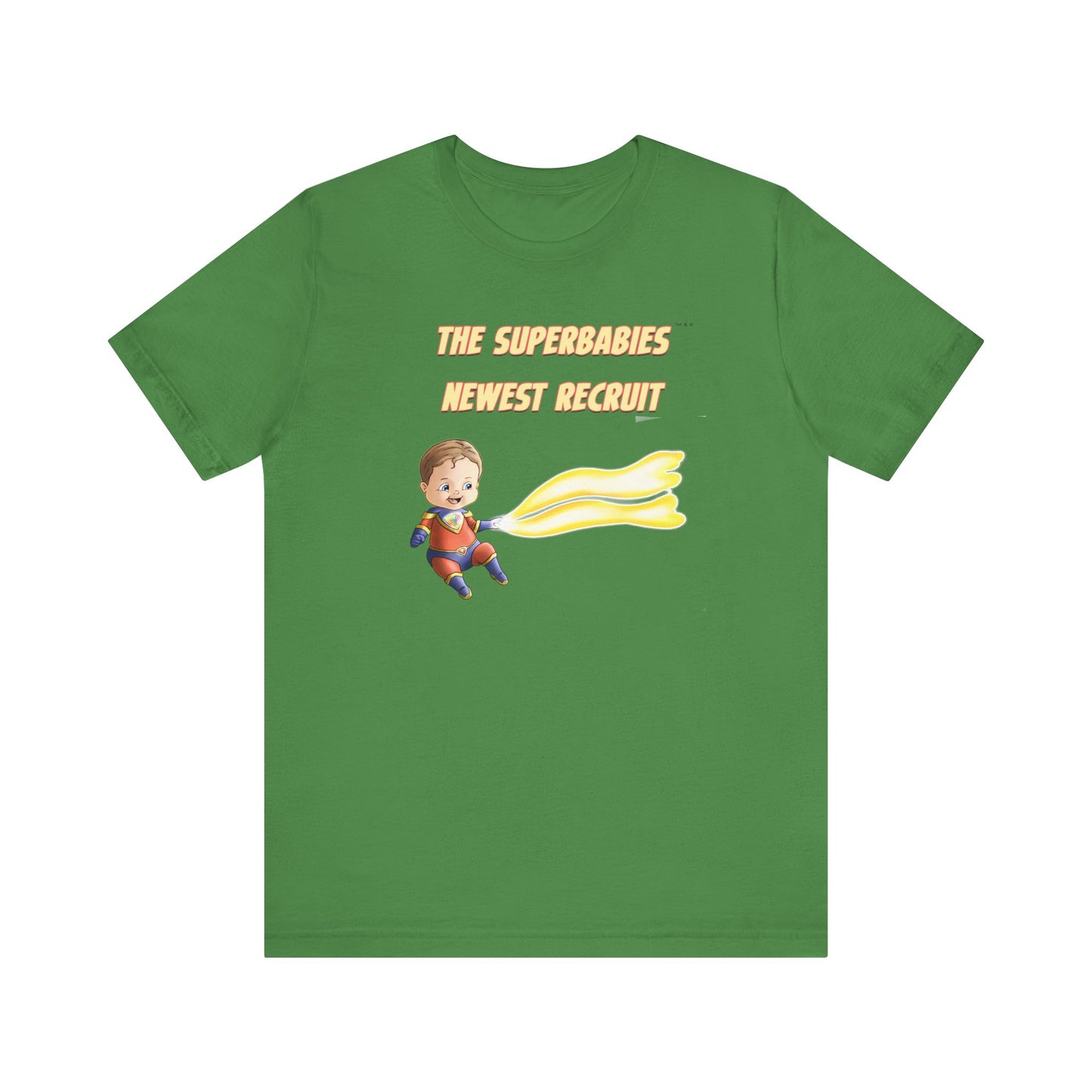 SUPERBABIES NEWEST RECRUIT (Sketchy)- ICONIC EARTH STUDIOS Adult Unisex Jersey . Short Sleeve Tee (USA)
