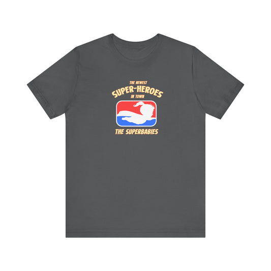 RED/WHITE/BLUE - The Superbabies by ICONIC EARTH STUDIOS - Adult Unisex Jersey Short Sleeve Tee (USA)
