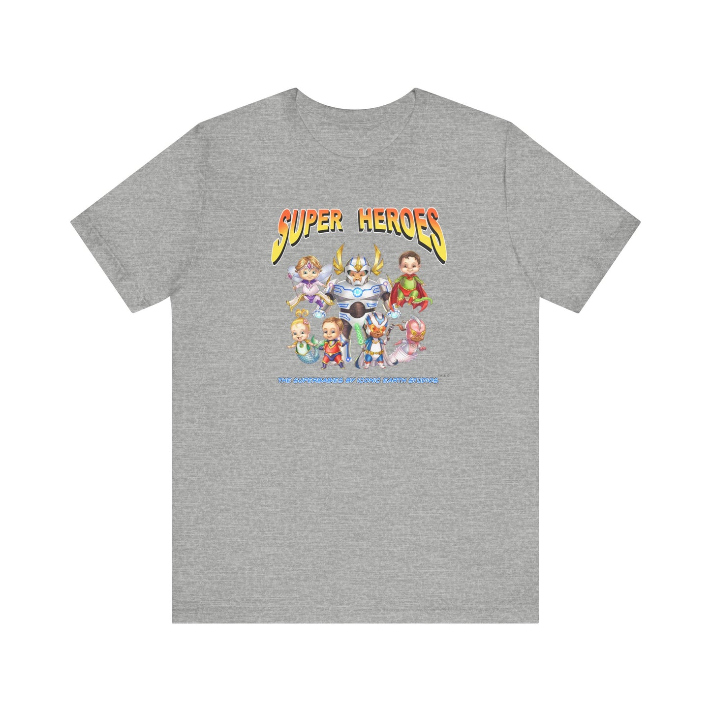 SUPER HEROES  - The Superbabies by ICONIC EARTH STUDIOS - Adult Unisex Jersey Short Sleeve Tee (USA)
