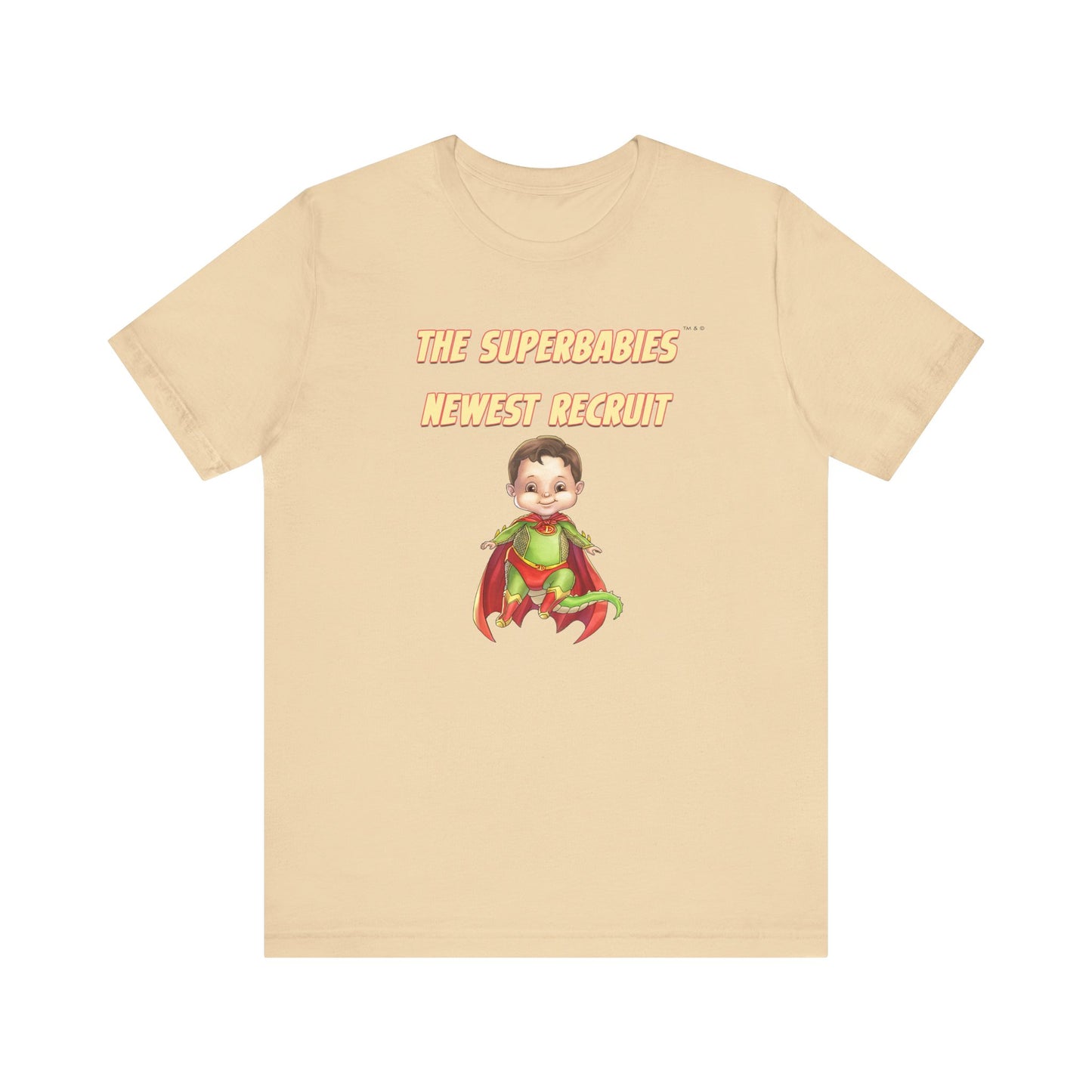 SUPERBABIES NEWEST RECRUIT (Dragon)- ICONIC EARTH STUDIOS Adult Unisex Jersey . Short Sleeve Tee (USA)