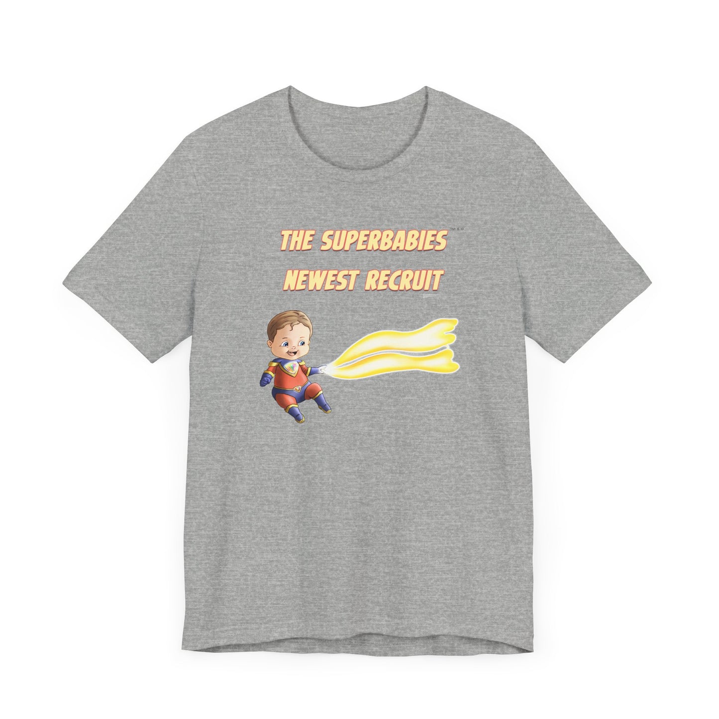 SUPERBABIES NEWEST RECRUIT (Sketchy)- ICONIC EARTH STUDIOS Adult Unisex Jersey . Short Sleeve Tee (USA)