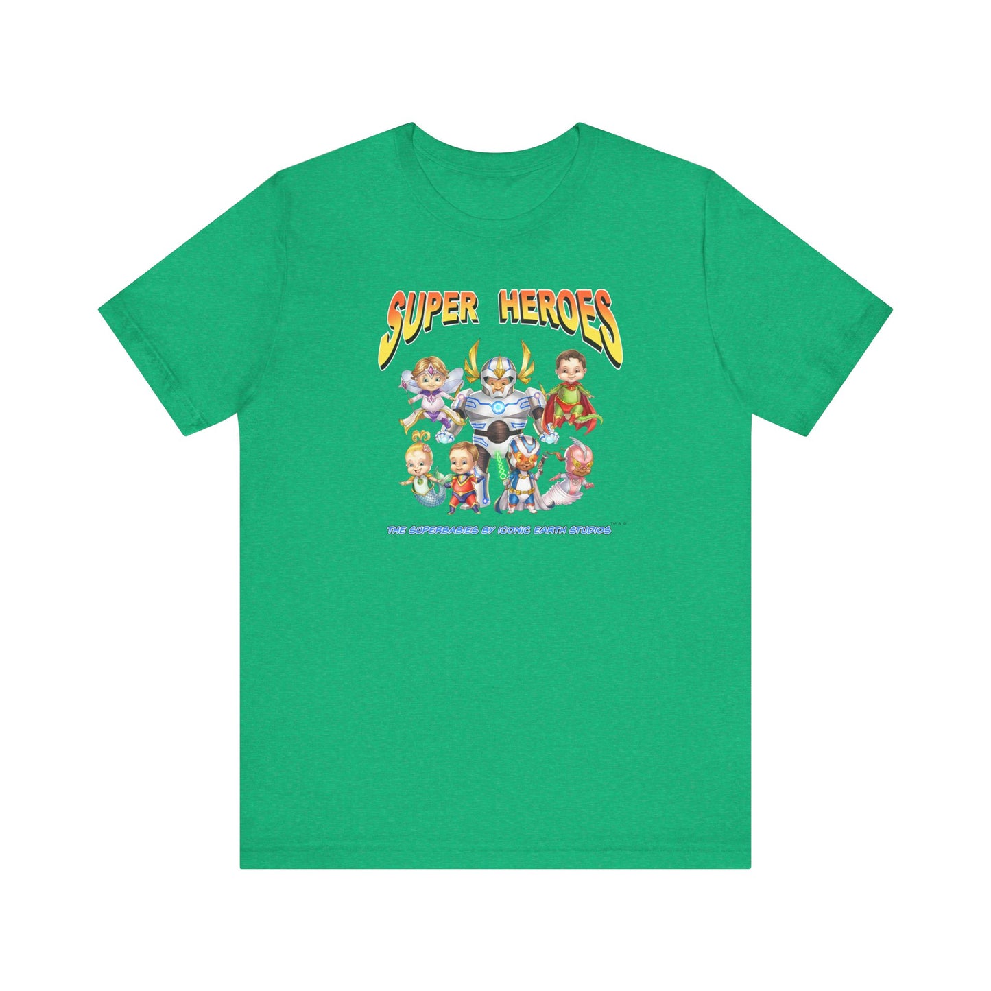 SUPER HEROES  - The Superbabies by ICONIC EARTH STUDIOS - Adult Unisex Jersey Short Sleeve Tee (USA)