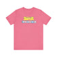 THE SUPERBABIES (YELLOW/PINK/BLUE) - ICONIC EARTH STUDIOS Adult Unisex Jersey Short Sleeve Tee (USA)