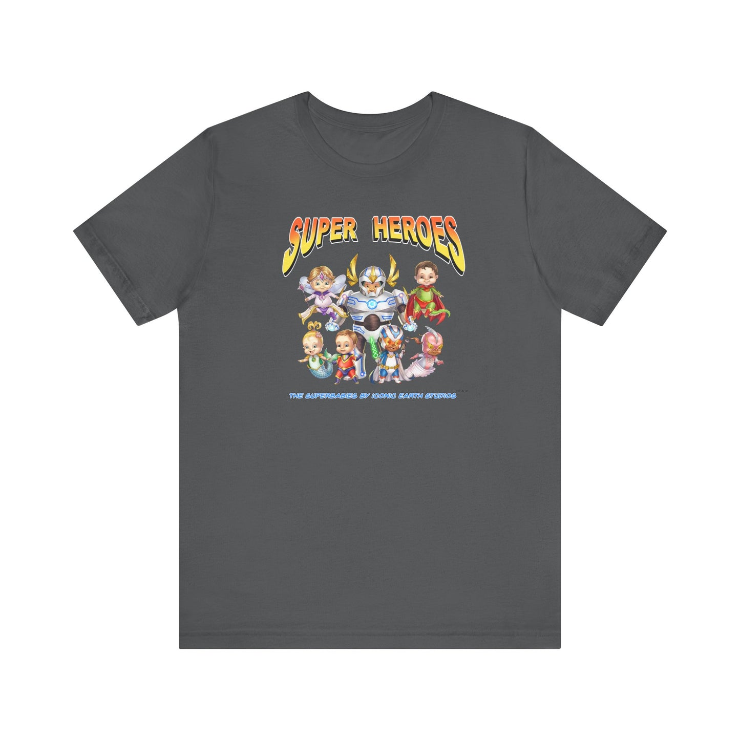 SUPER HEROES  - The Superbabies by ICONIC EARTH STUDIOS - Adult Unisex Jersey Short Sleeve Tee (USA)