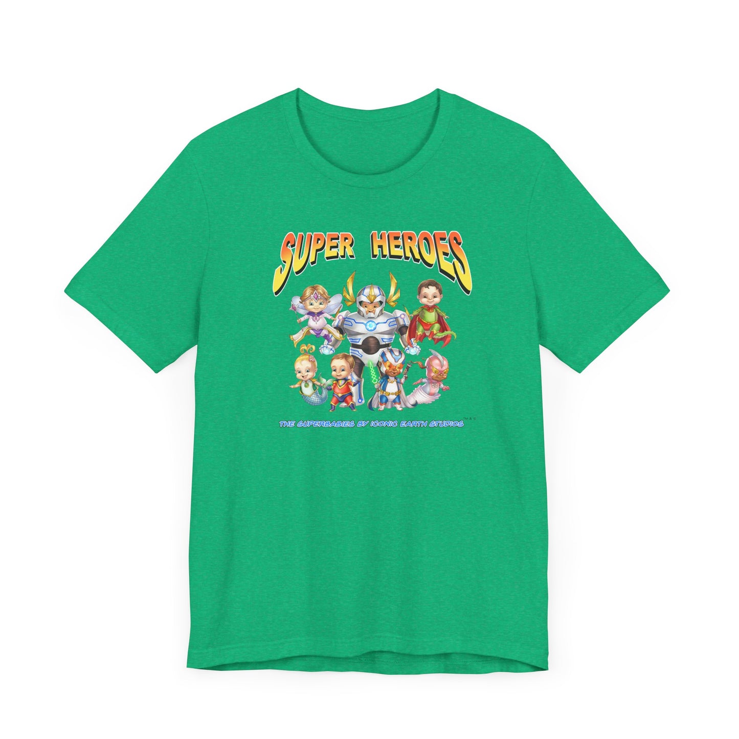 SUPER HEROES  - The Superbabies by ICONIC EARTH STUDIOS - Adult Unisex Jersey Short Sleeve Tee (USA)
