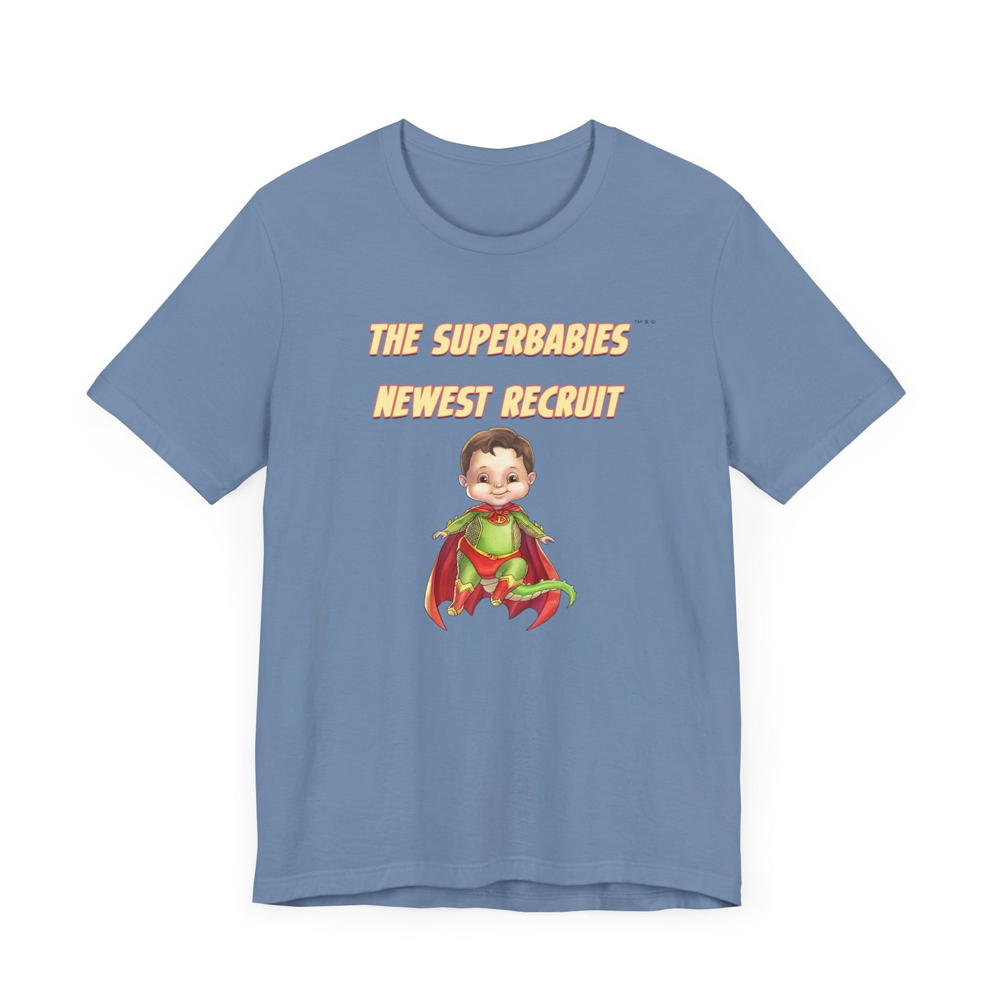 SUPERBABIES NEWEST RECRUIT (Dragon)- ICONIC EARTH STUDIOS Adult Unisex Jersey . Short Sleeve Tee (USA)
