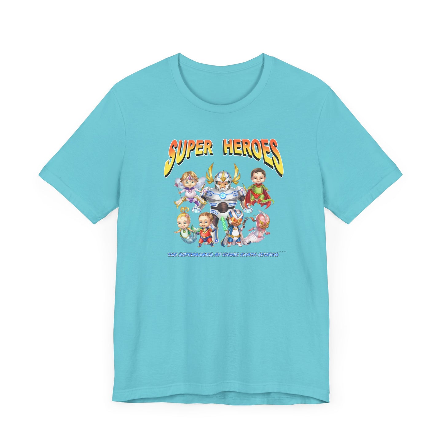 SUPER HEROES  - The Superbabies by ICONIC EARTH STUDIOS - Adult Unisex Jersey Short Sleeve Tee (USA)