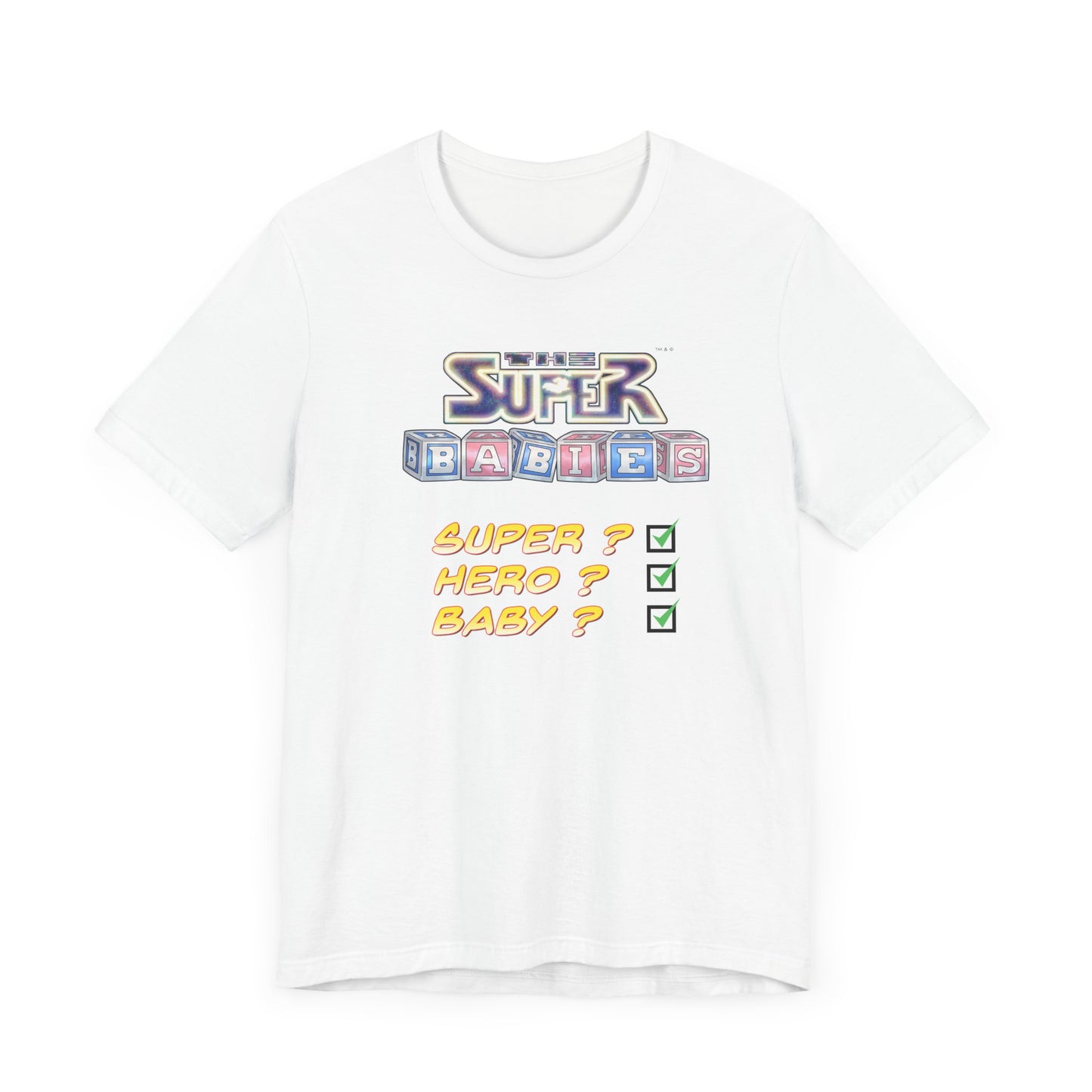 TICK BOX - THE SUPERBABIES by Iconic Earth Studios - Adult Unisex Jersey Short Sleeve Tee (USA)