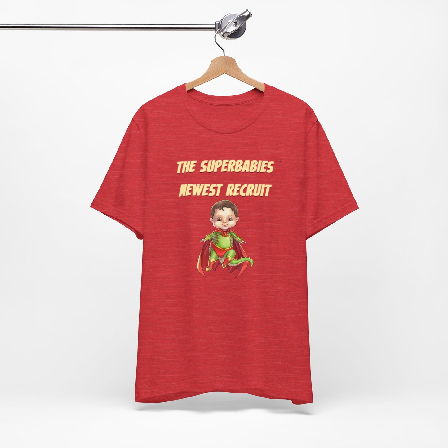 SUPERBABIES NEWEST RECRUIT (Dragon)- ICONIC EARTH STUDIOS Adult Unisex Jersey . Short Sleeve Tee (USA)
