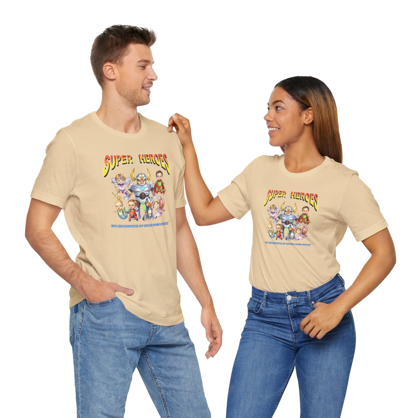 SUPER HEROES  - The Superbabies by ICONIC EARTH STUDIOS - Adult Unisex Jersey Short Sleeve Tee (USA)