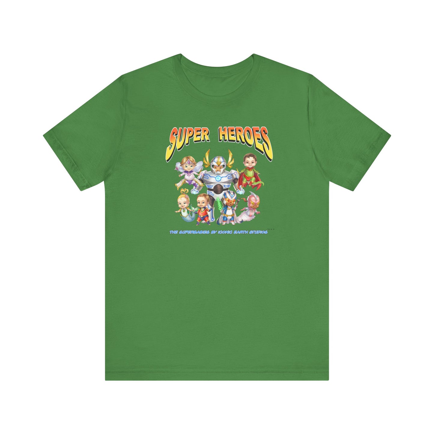 SUPER HEROES  - The Superbabies by ICONIC EARTH STUDIOS - Adult Unisex Jersey Short Sleeve Tee (USA)