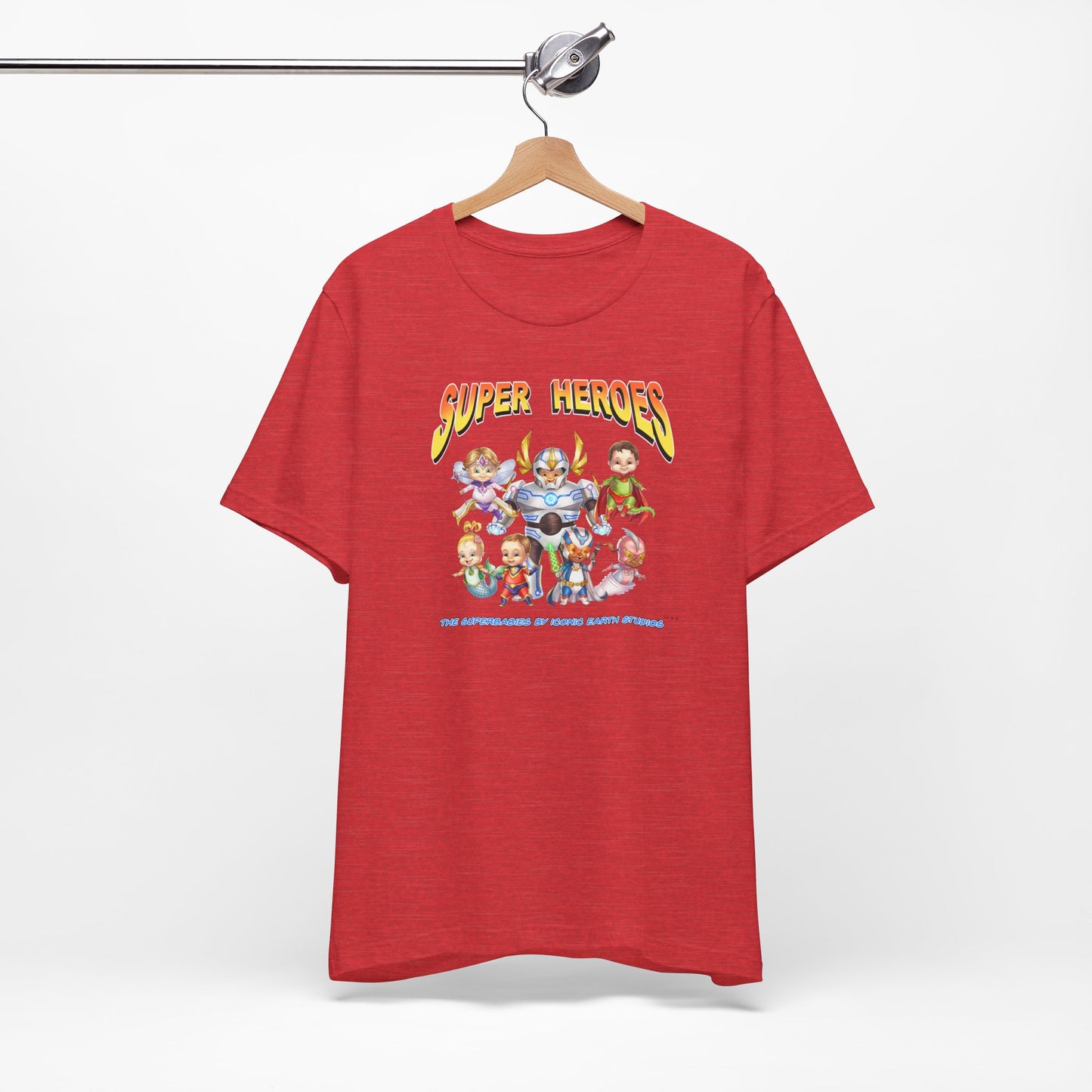 SUPER HEROES  - The Superbabies by ICONIC EARTH STUDIOS - Adult Unisex Jersey Short Sleeve Tee (USA)