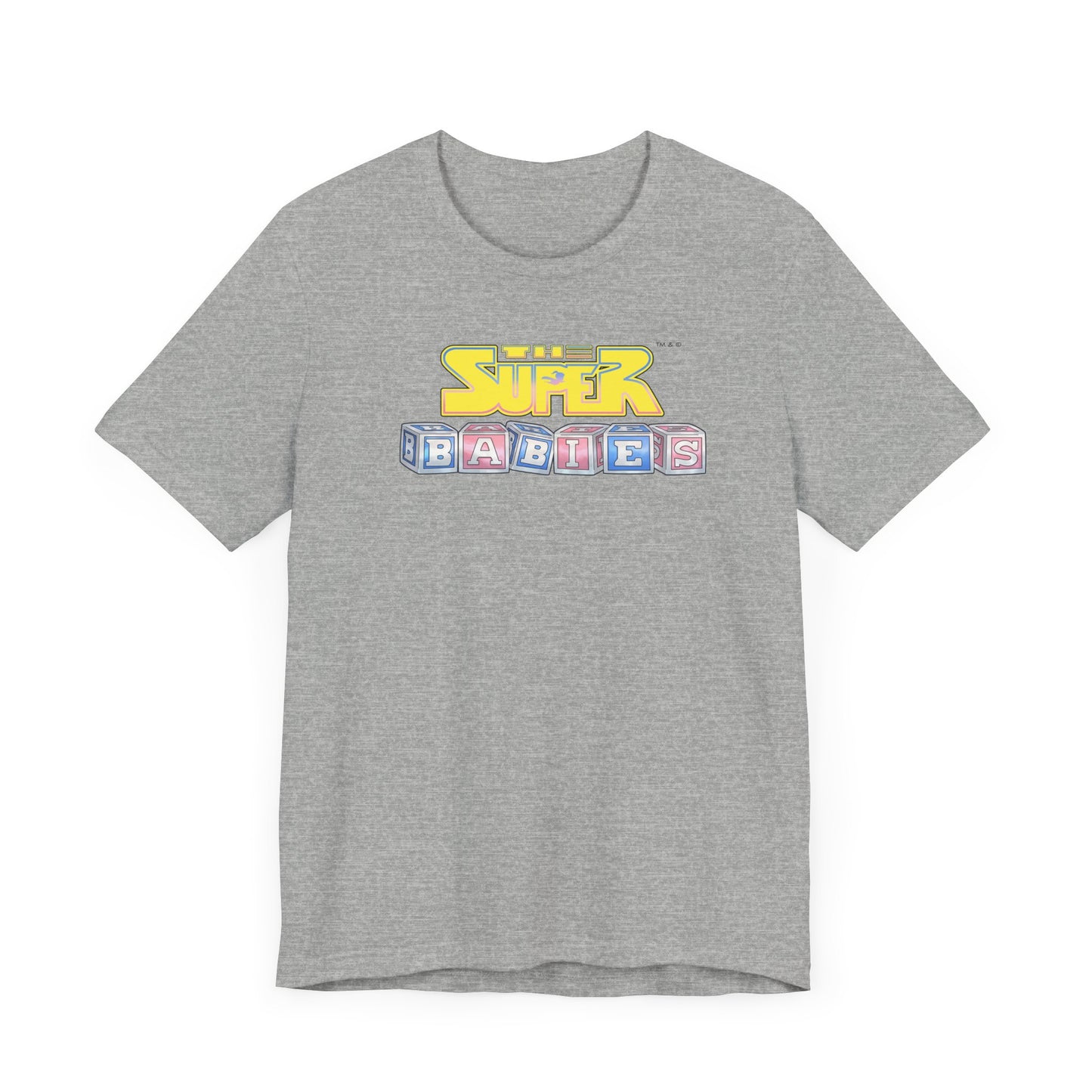 THE SUPERBABIES (YELLOW/PINK/BLUE) - ICONIC EARTH STUDIOS Adult Unisex Jersey Short Sleeve Tee (USA)
