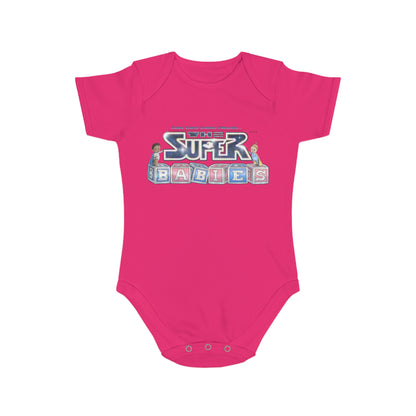 (UK) ICONIC EARTH STUDIOS PRESENTS: The Superbabies - Short Sleeve Baby Bodysuit