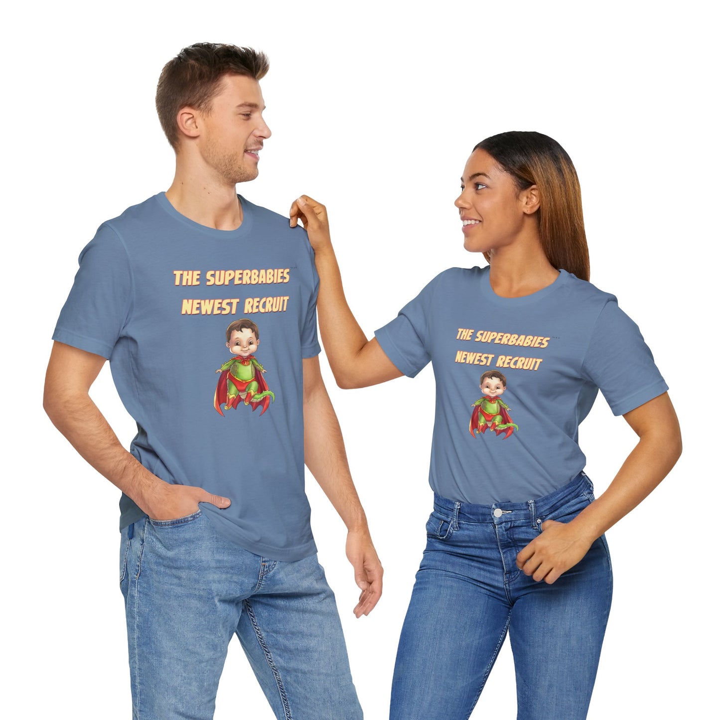 SUPERBABIES NEWEST RECRUIT (Dragon)- ICONIC EARTH STUDIOS Adult Unisex Jersey . Short Sleeve Tee (USA)