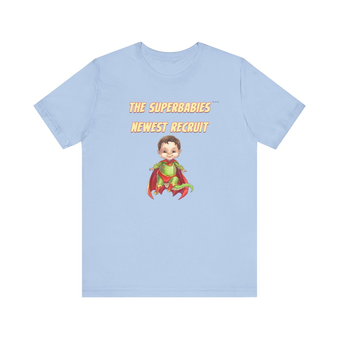 SUPERBABIES NEWEST RECRUIT (Dragon)- ICONIC EARTH STUDIOS Adult Unisex Jersey . Short Sleeve Tee (USA)