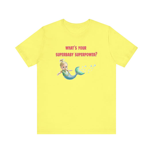 SUPERBABY SUPERPOWER - ICONIC EARTH STUDIOS Adult Unisex Jersey Short Sleeve Tee (USA)