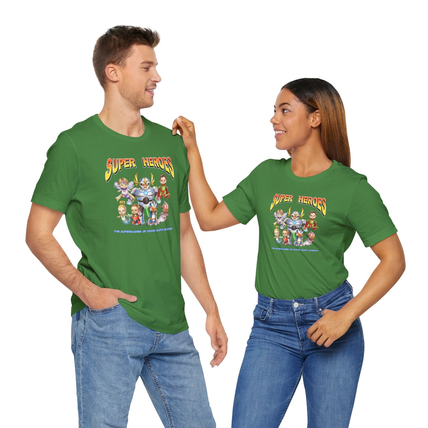SUPER HEROES  - The Superbabies by ICONIC EARTH STUDIOS - Adult Unisex Jersey Short Sleeve Tee (USA)