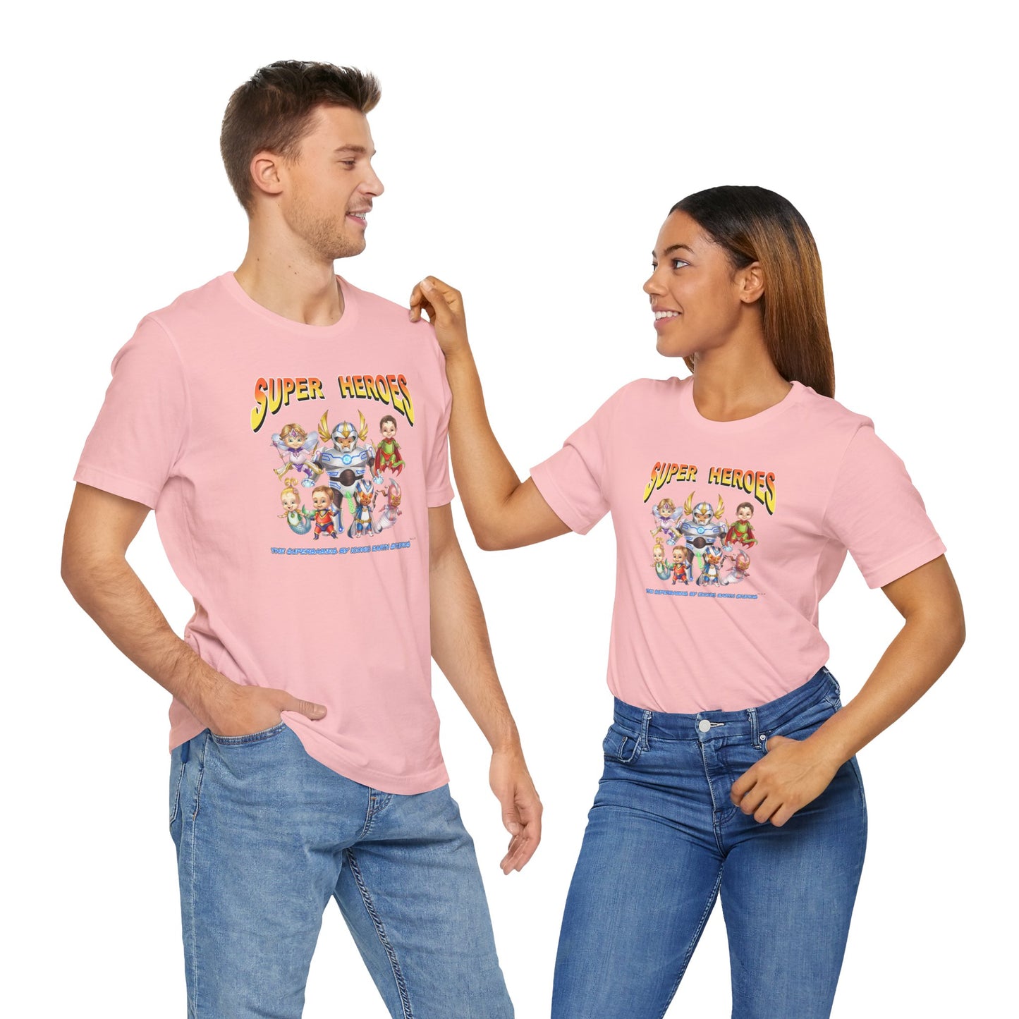SUPER HEROES  - The Superbabies by ICONIC EARTH STUDIOS - Adult Unisex Jersey Short Sleeve Tee (USA)