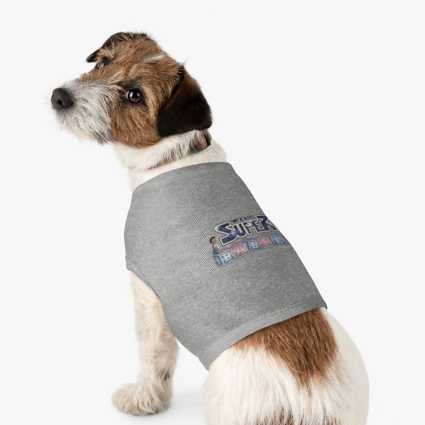 Cute Pet Tank Top with 'Super Babies' Design, Funny Dog Shirt, Pet Apparel, Summer Wear, Pawtastic Gift for Pet Lovers