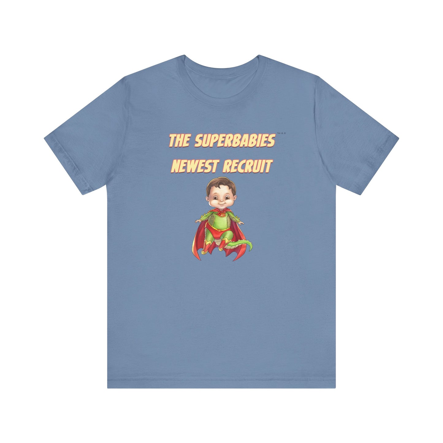 SUPERBABIES NEWEST RECRUIT (Dragon)- ICONIC EARTH STUDIOS Adult Unisex Jersey . Short Sleeve Tee (USA)