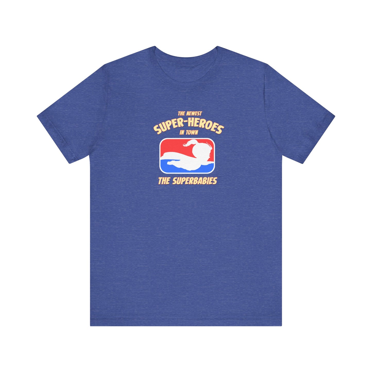 RED/WHITE/BLUE - The Superbabies by ICONIC EARTH STUDIOS - Adult Unisex Jersey Short Sleeve Tee (USA)