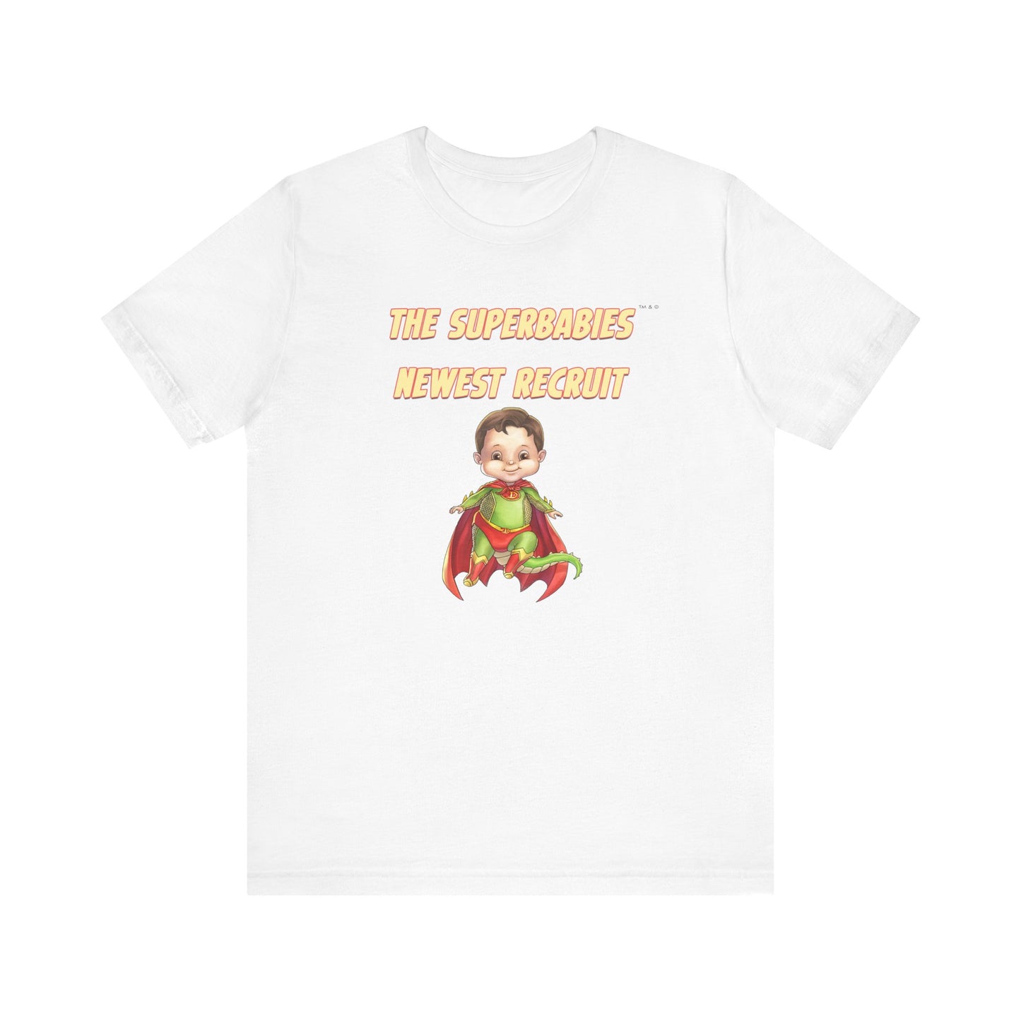 SUPERBABIES NEWEST RECRUIT (Dragon)- ICONIC EARTH STUDIOS Adult Unisex Jersey . Short Sleeve Tee (USA)