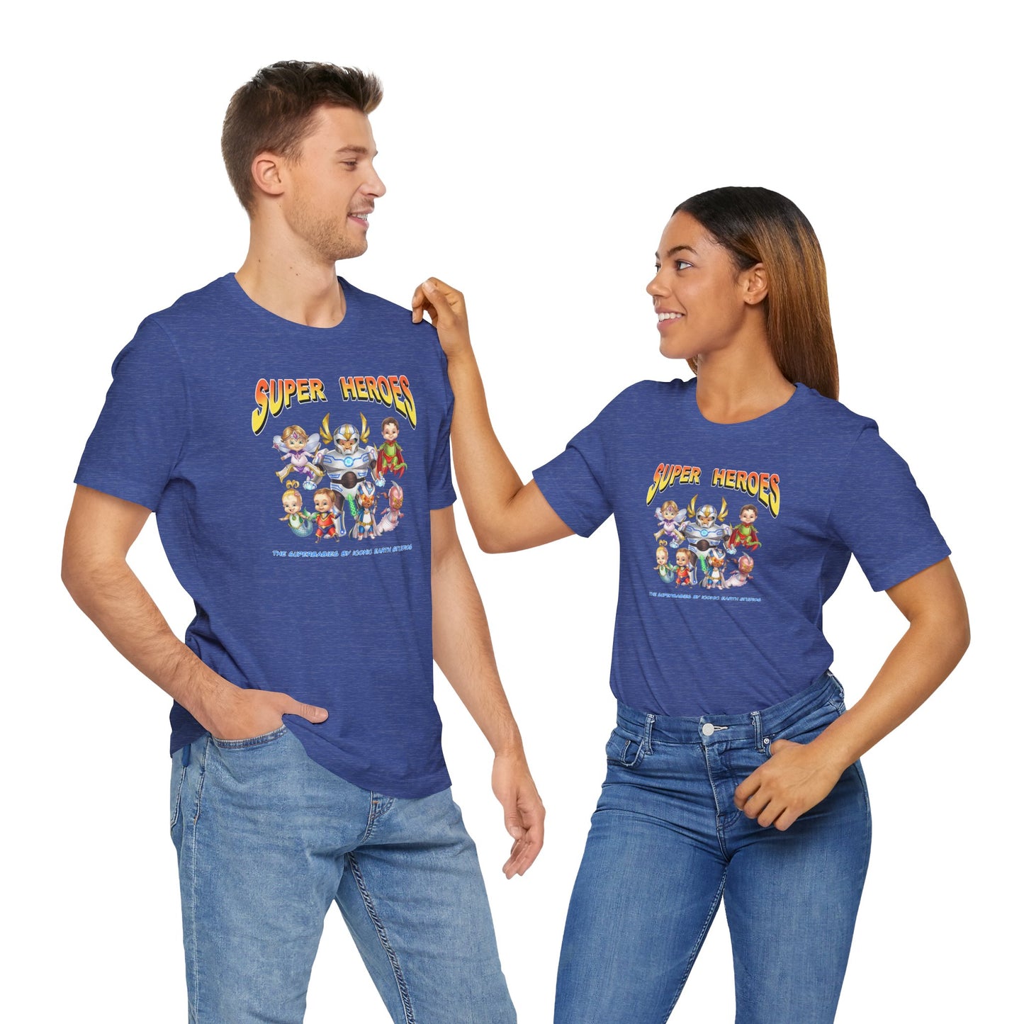 SUPER HEROES  - The Superbabies by ICONIC EARTH STUDIOS - Adult Unisex Jersey Short Sleeve Tee (USA)