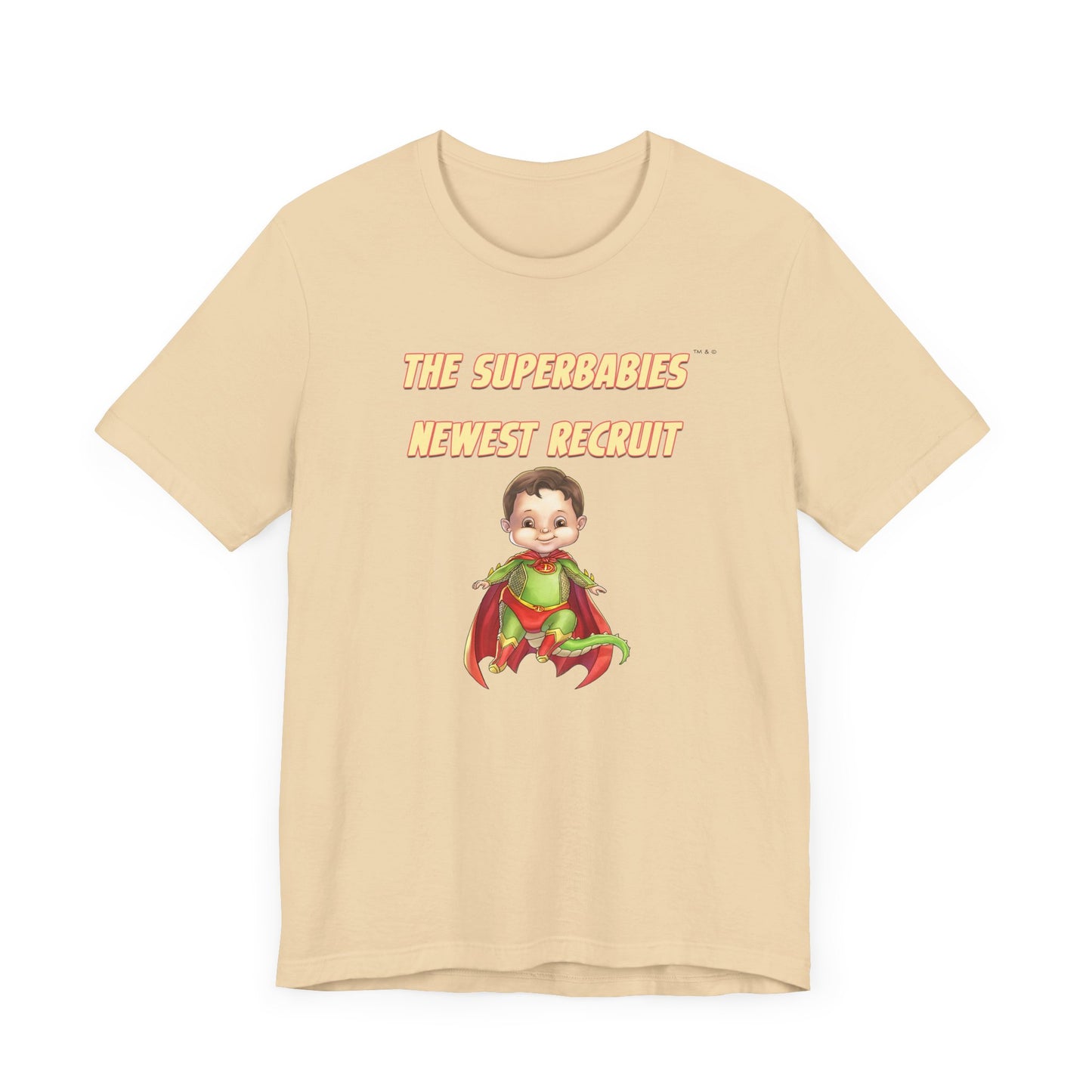 SUPERBABIES NEWEST RECRUIT (Dragon)- ICONIC EARTH STUDIOS Adult Unisex Jersey . Short Sleeve Tee (USA)