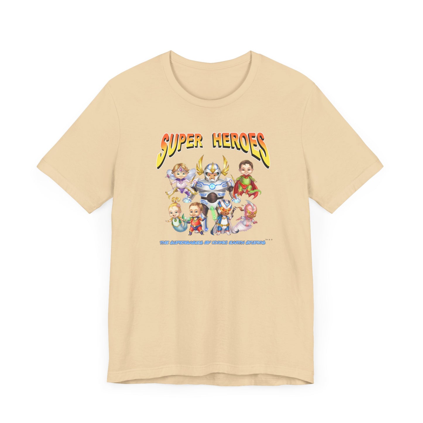 SUPER HEROES  - The Superbabies by ICONIC EARTH STUDIOS - Adult Unisex Jersey Short Sleeve Tee (USA)