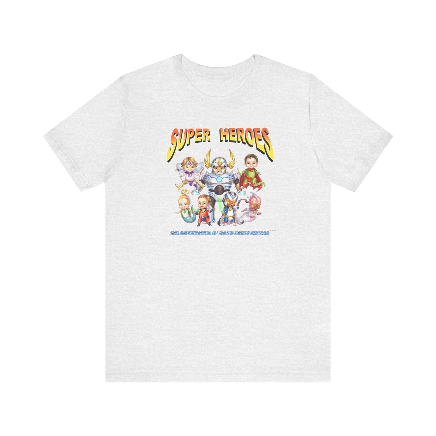 SUPER HEROES  - The Superbabies by ICONIC EARTH STUDIOS - Adult Unisex Jersey Short Sleeve Tee (USA)
