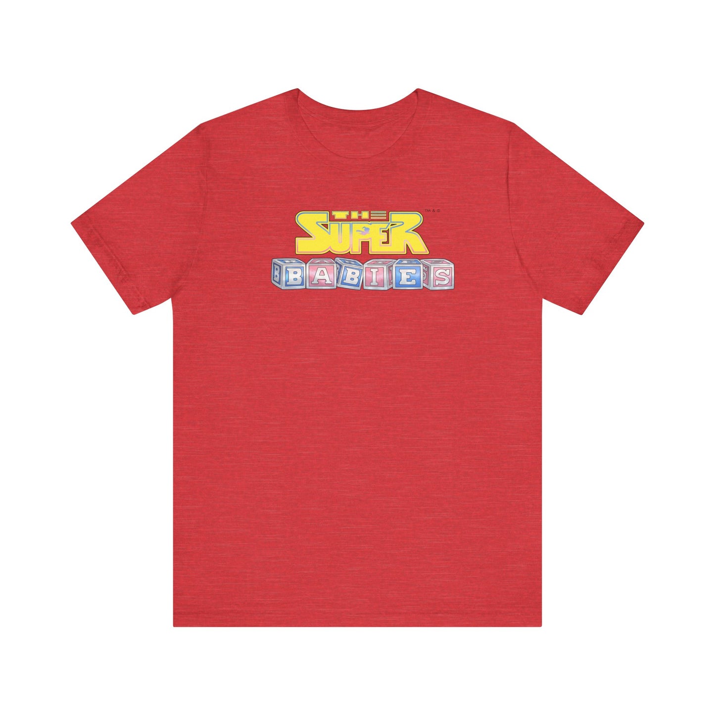 THE SUPERBABIES (YELLOW/PINK/BLUE) - ICONIC EARTH STUDIOS Adult Unisex Jersey Short Sleeve Tee (USA)
