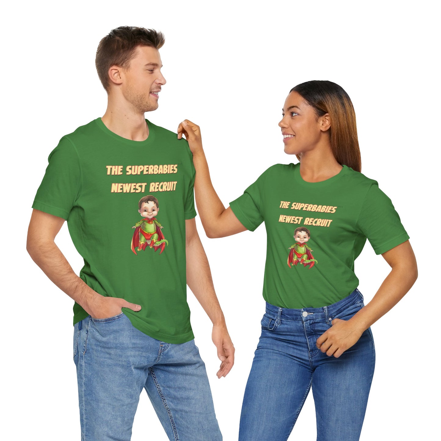 SUPERBABIES NEWEST RECRUIT (Dragon)- ICONIC EARTH STUDIOS Adult Unisex Jersey . Short Sleeve Tee (USA)