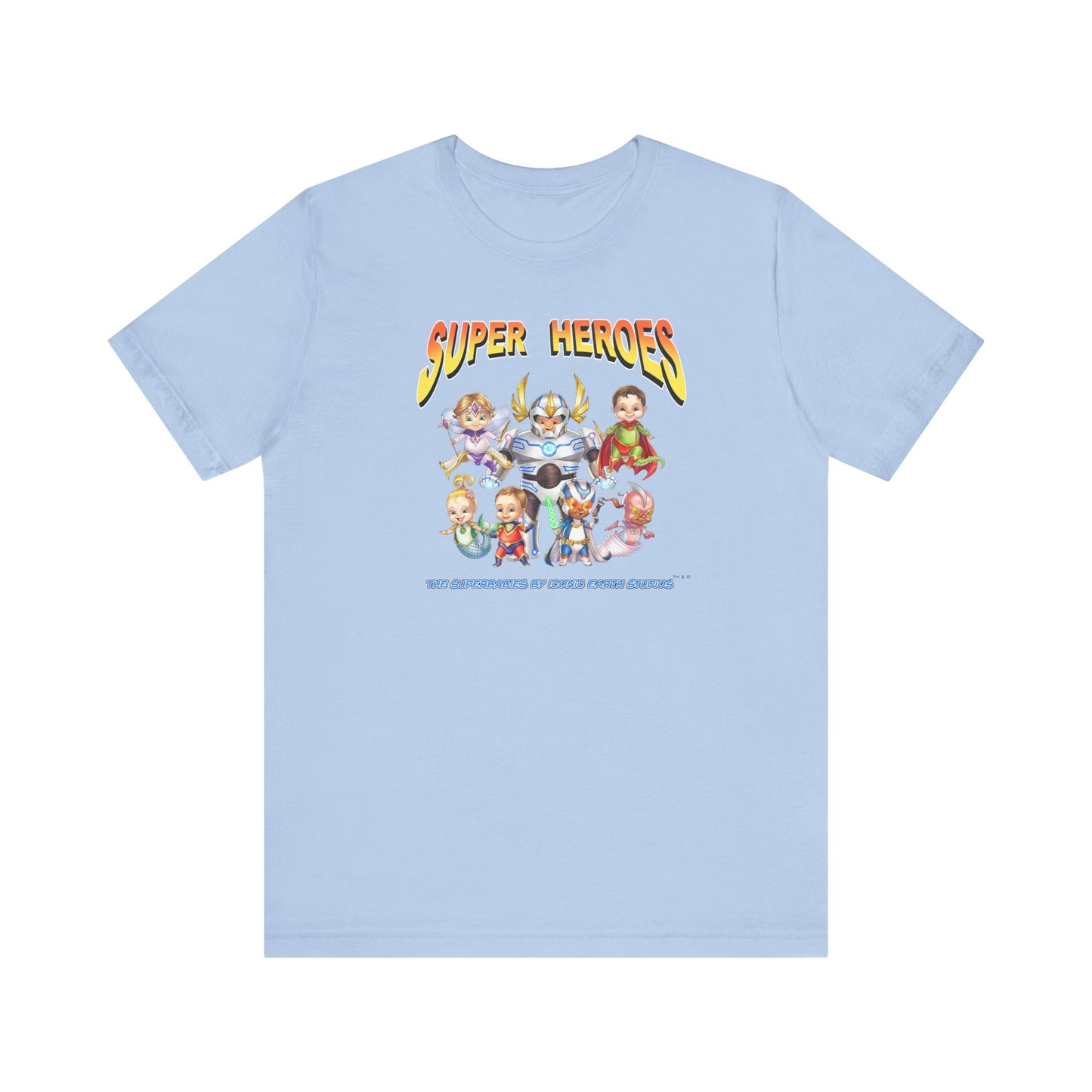SUPER HEROES  - The Superbabies by ICONIC EARTH STUDIOS - Adult Unisex Jersey Short Sleeve Tee (USA)