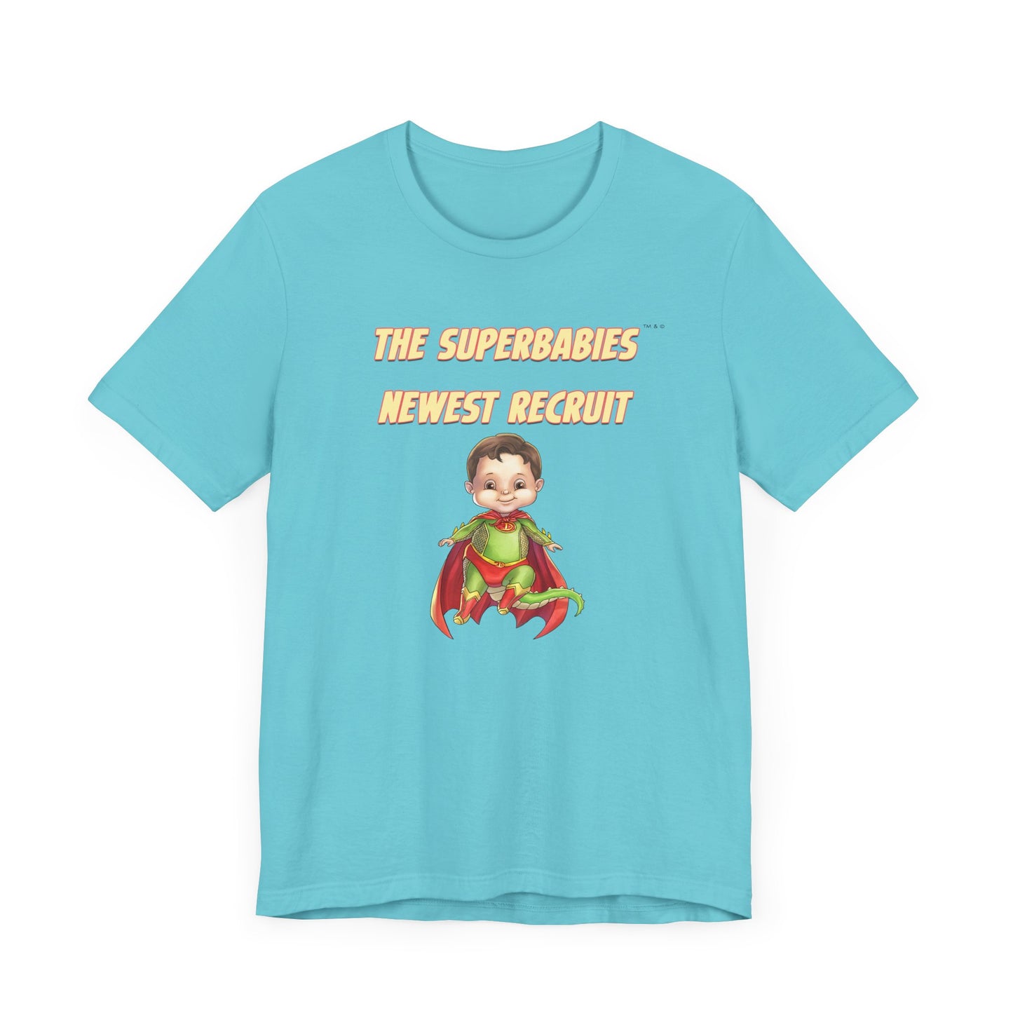 SUPERBABIES NEWEST RECRUIT (Dragon)- ICONIC EARTH STUDIOS Adult Unisex Jersey . Short Sleeve Tee (USA)