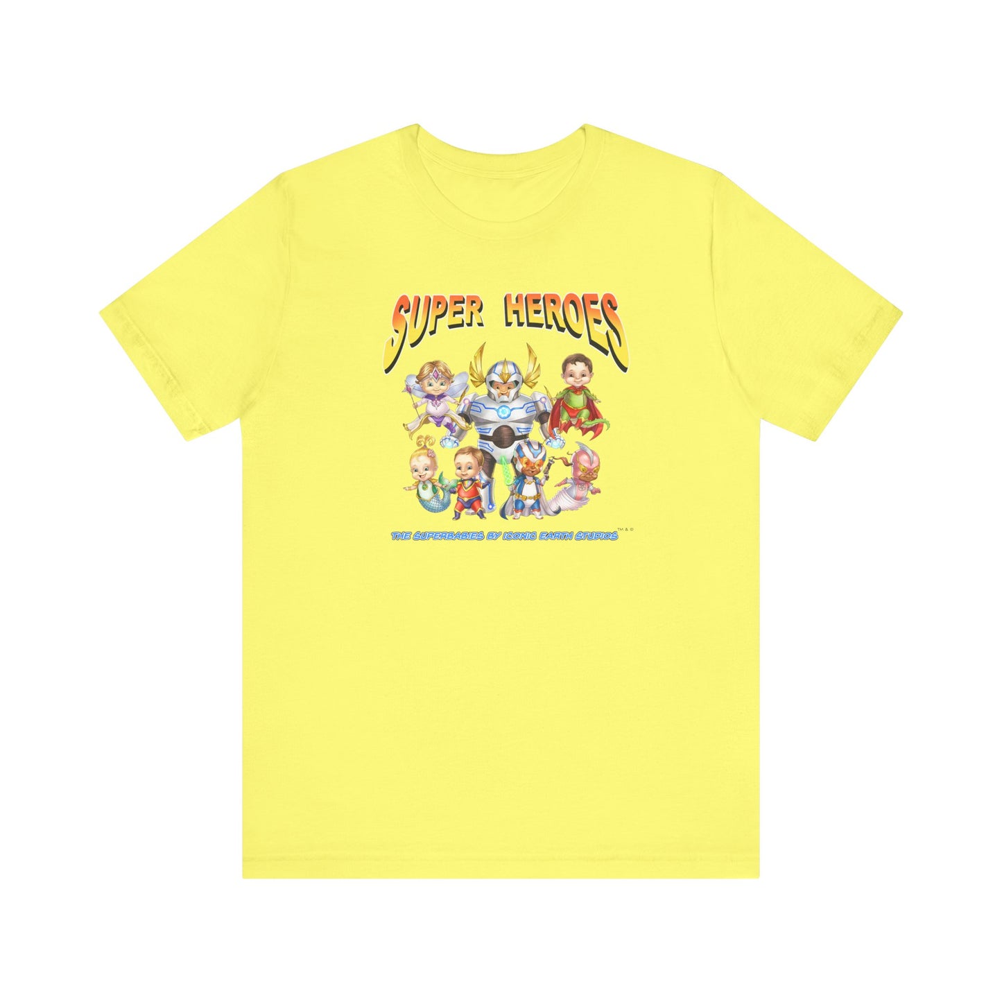 SUPER HEROES  - The Superbabies by ICONIC EARTH STUDIOS - Adult Unisex Jersey Short Sleeve Tee (USA)