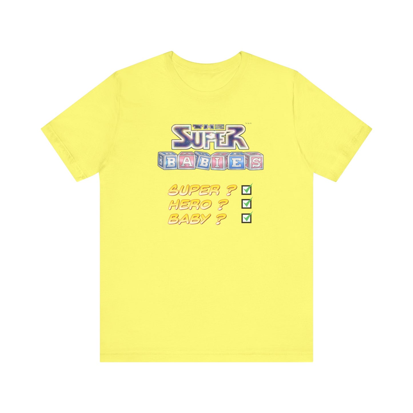TICK BOX - THE SUPERBABIES by Iconic Earth Studios - Adult Unisex Jersey Short Sleeve Tee (USA)