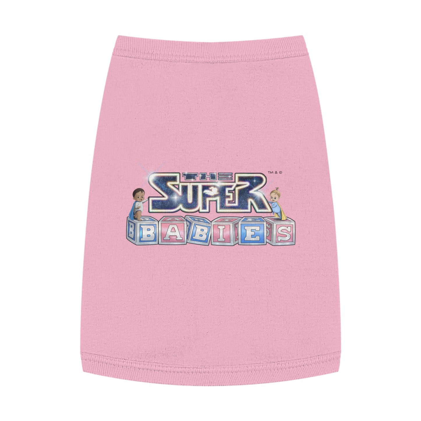 Cute Pet Tank Top with 'Super Babies' Design, Funny Dog Shirt, Pet Apparel, Summer Wear, Pawtastic Gift for Pet Lovers