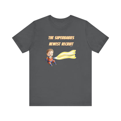 SUPERBABIES NEWEST RECRUIT (Sketchy)- ICONIC EARTH STUDIOS Adult Unisex Jersey . Short Sleeve Tee (USA)