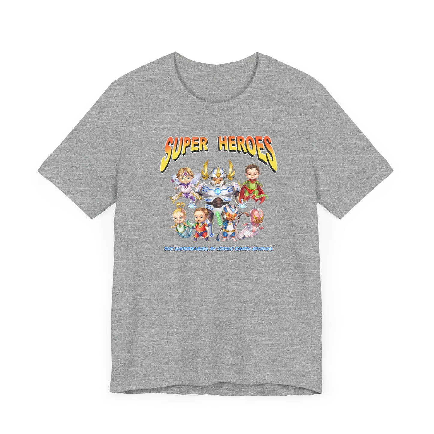SUPER HEROES  - The Superbabies by ICONIC EARTH STUDIOS - Adult Unisex Jersey Short Sleeve Tee (USA)