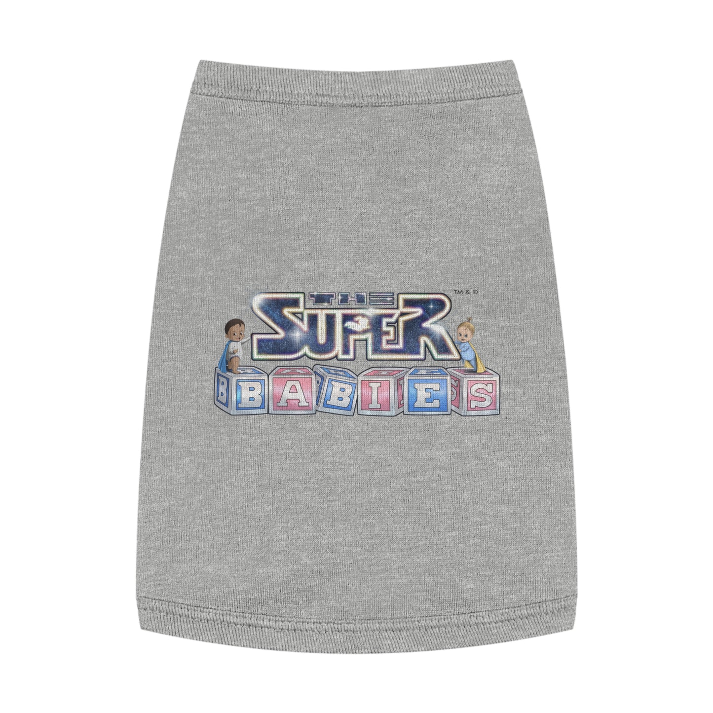 Cute Pet Tank Top with 'Super Babies' Design, Funny Dog Shirt, Pet Apparel, Summer Wear, Pawtastic Gift for Pet Lovers