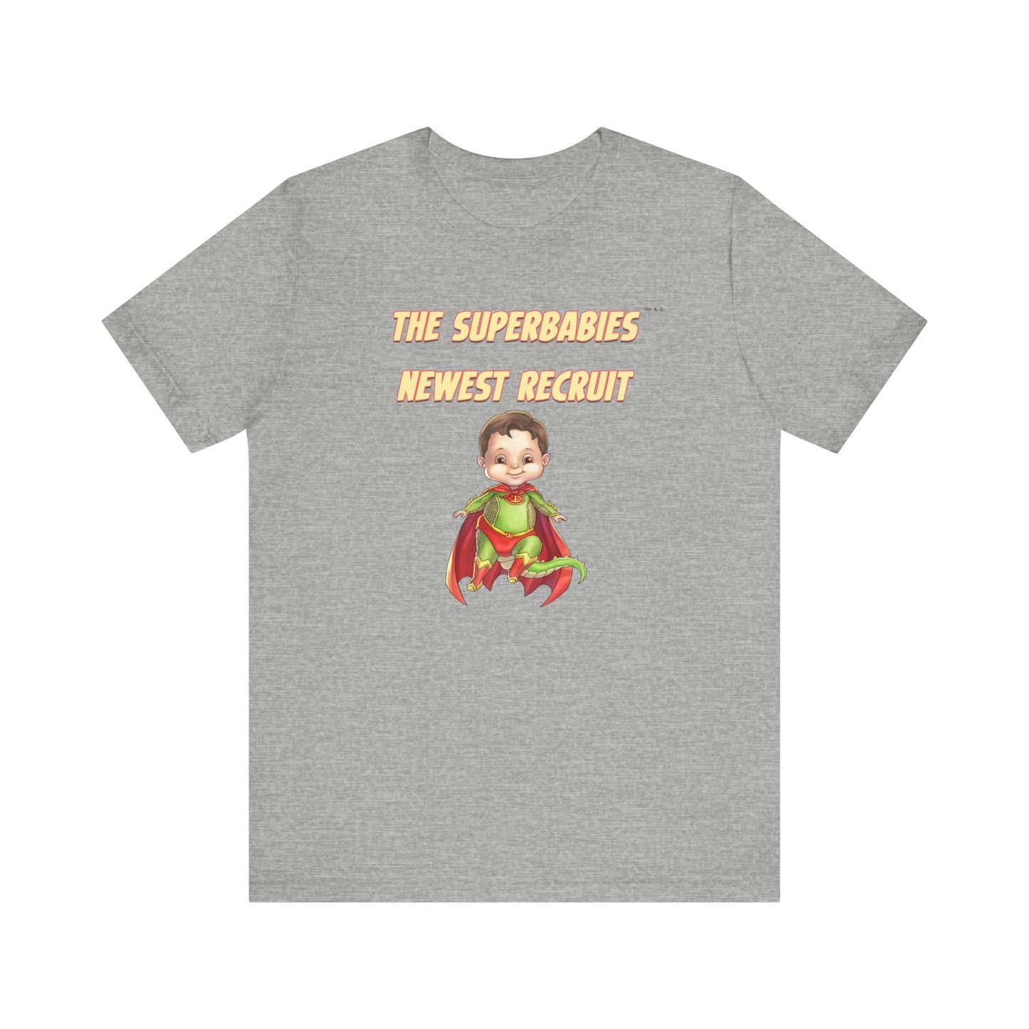 SUPERBABIES NEWEST RECRUIT (Dragon)- ICONIC EARTH STUDIOS Adult Unisex Jersey . Short Sleeve Tee (USA)