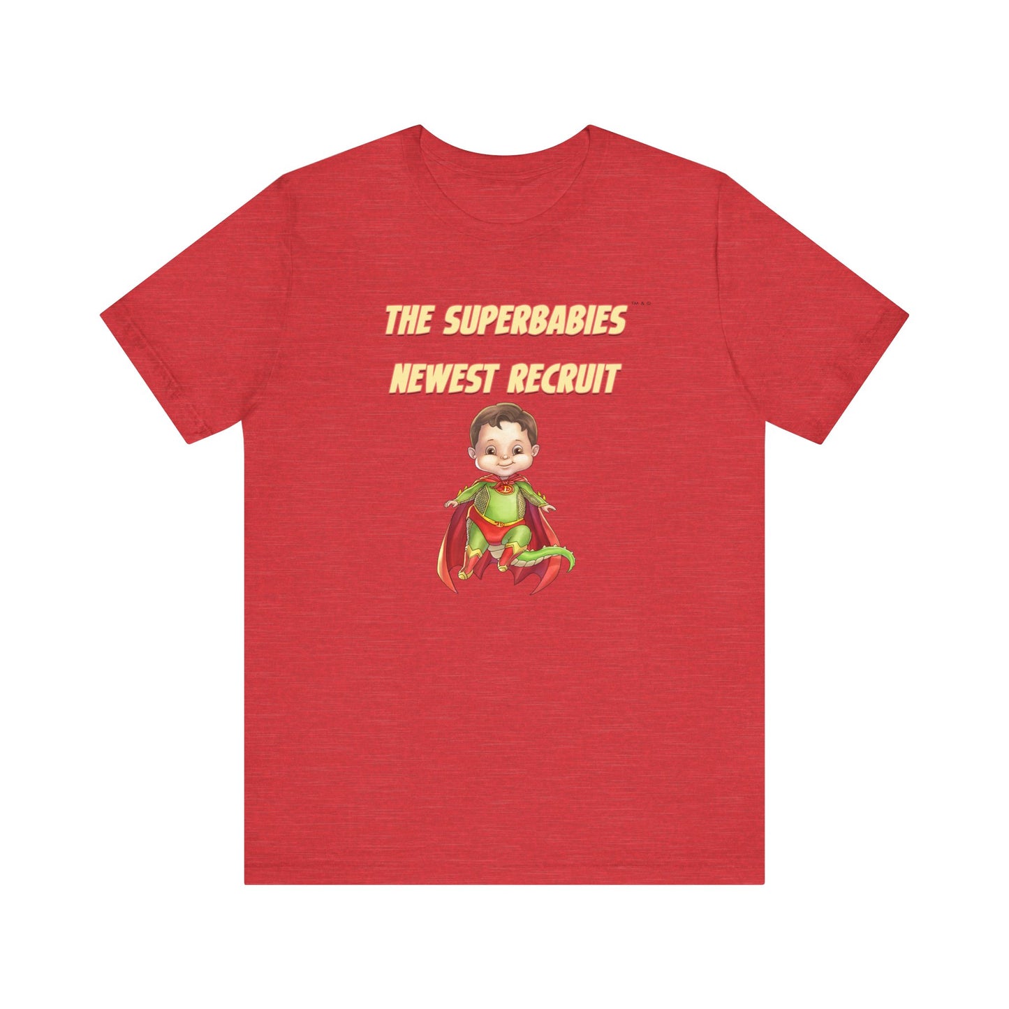 SUPERBABIES NEWEST RECRUIT (Dragon)- ICONIC EARTH STUDIOS Adult Unisex Jersey . Short Sleeve Tee (USA)
