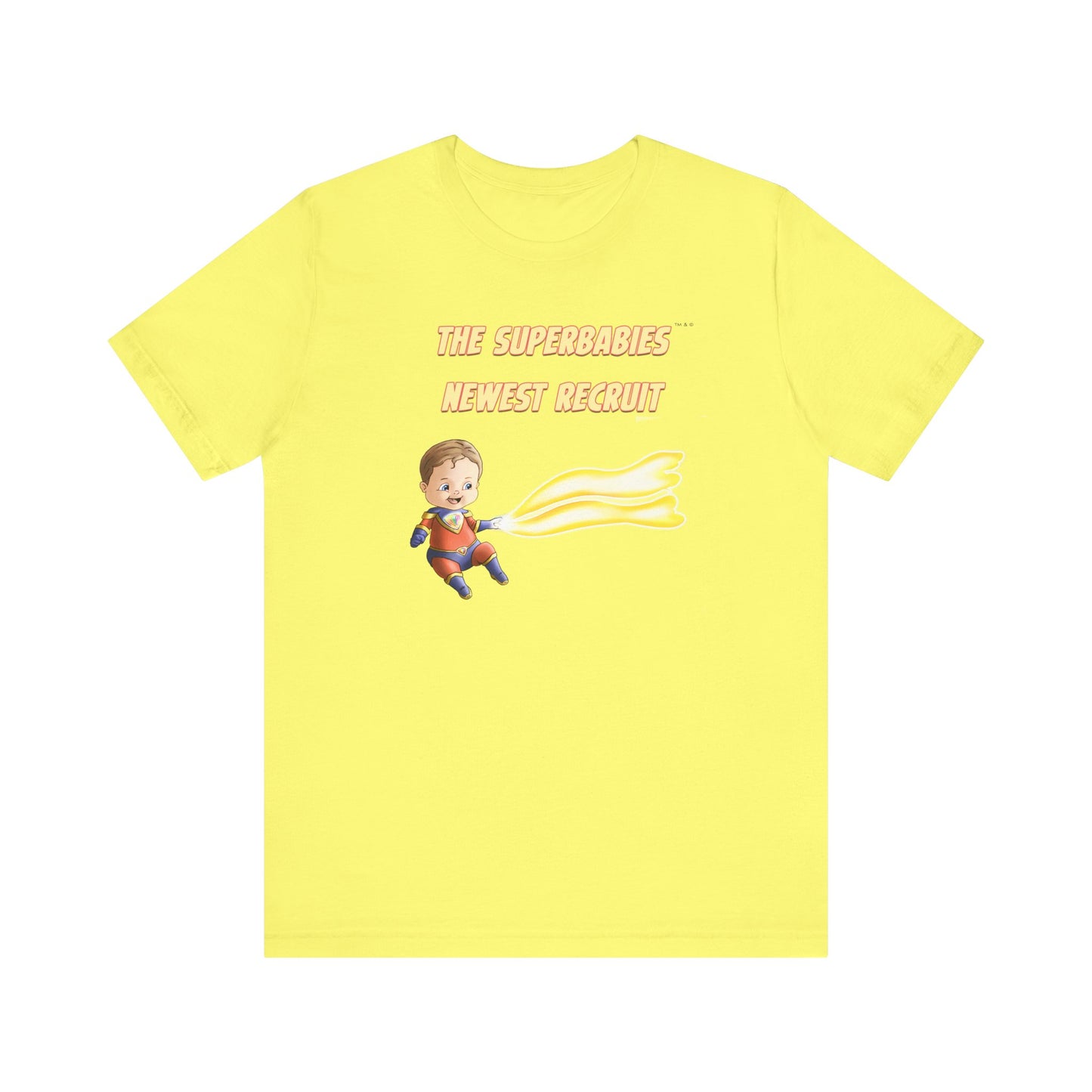 SUPERBABIES NEWEST RECRUIT (Sketchy)- ICONIC EARTH STUDIOS Adult Unisex Jersey . Short Sleeve Tee (USA)